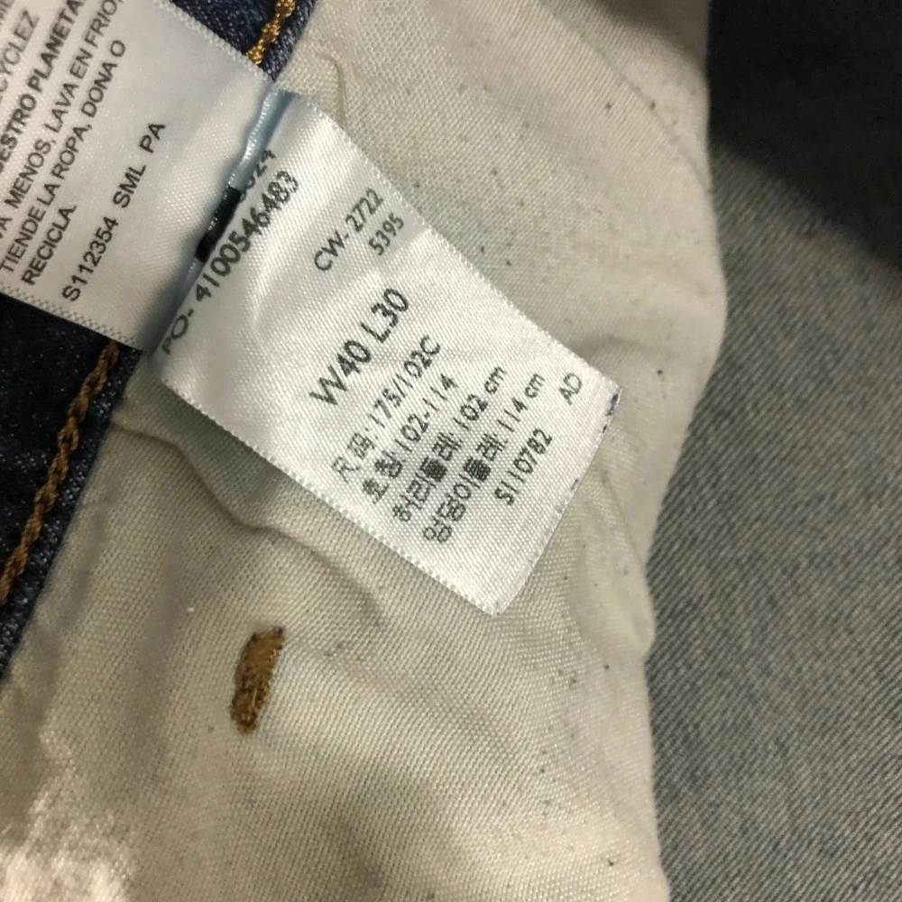 Signature by Levi Strauss Men Dark Wash Straight‎ Leg Jeans W40 L30 Gold Label